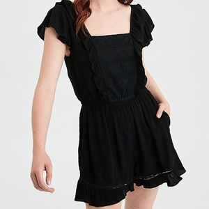 Apron Lace Ruffle Romper